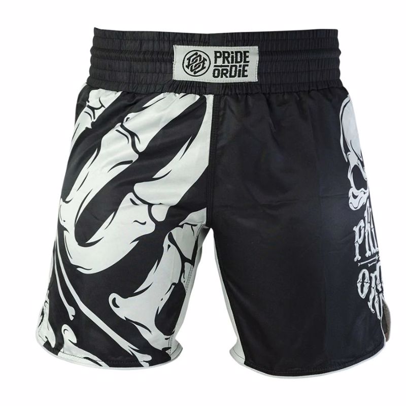 Pride Or Die reckless bones MMA Shorts - Black